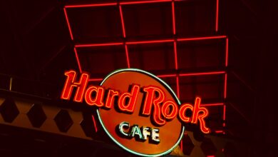 Hard Rock Cafe signage